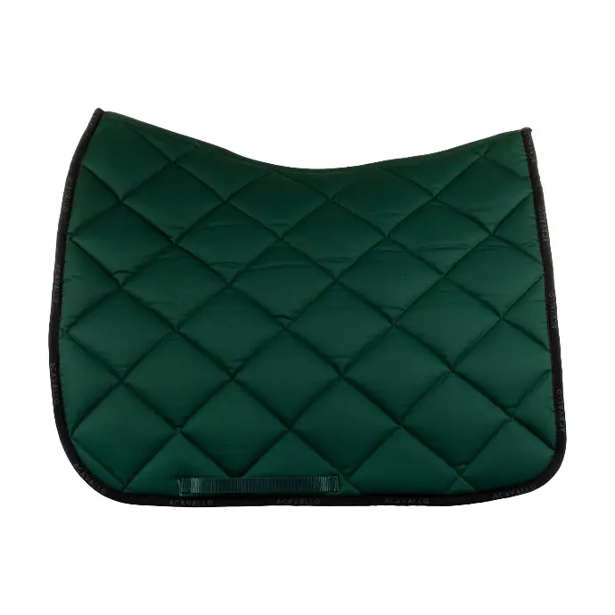 TAPIS ACAVALLO PLAIN COTTON SQUARE DRESSAGE PAD (Vert)