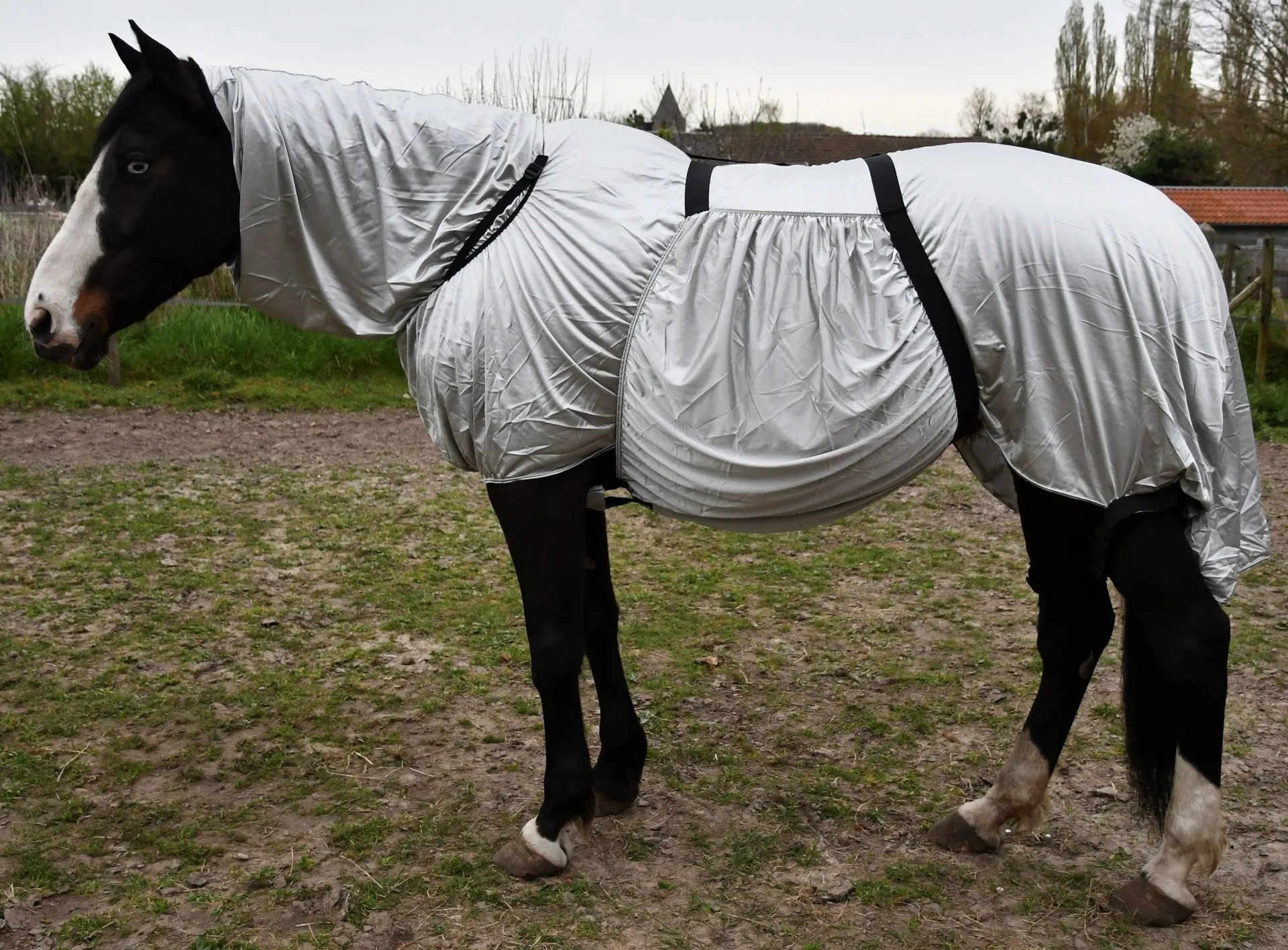 2 couvertures eczéma+cou non amovible  89.99€/2pcs.Déjà adoptée par de nombreux cavaliers. (145cm, 145cm)