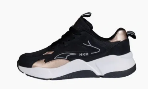 Sneaker Rosegold Glamour Style - HKM (Noir, 36)