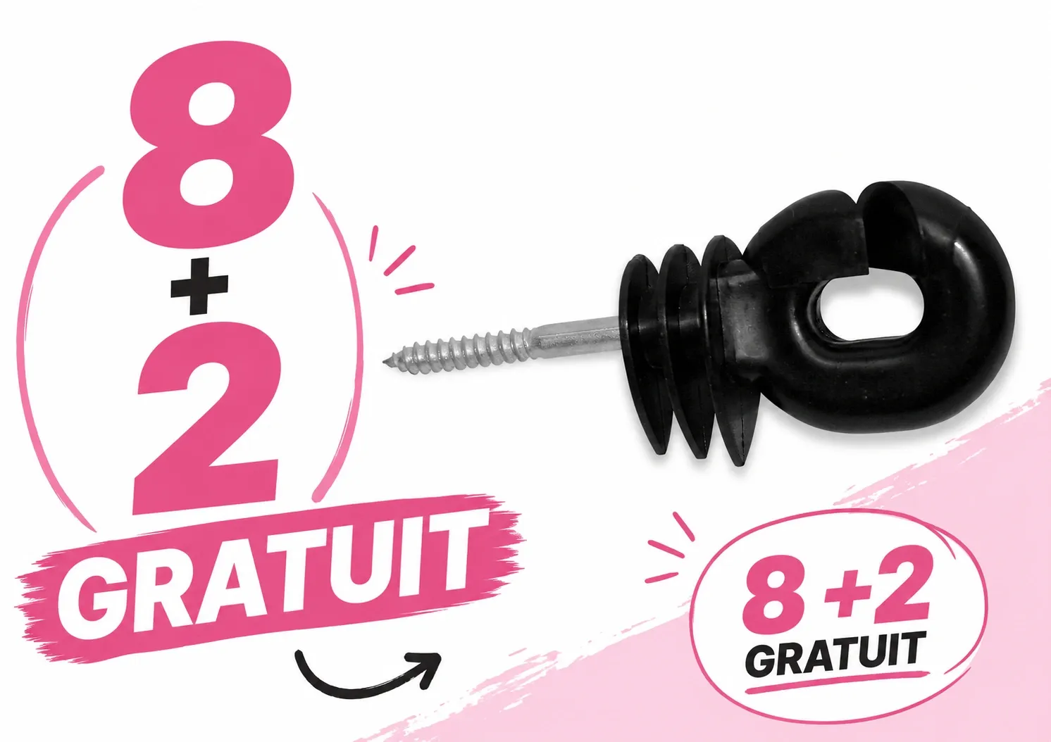 Pack 8 sachets + 2 sachets gratuit. Isolateur annulaire Premium BIG Sachet de 25 pièces - Kerbl