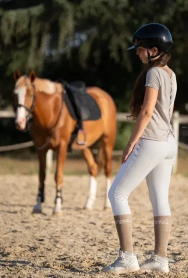 Chaussettes Paillettes Poney de Star Or - Equislay