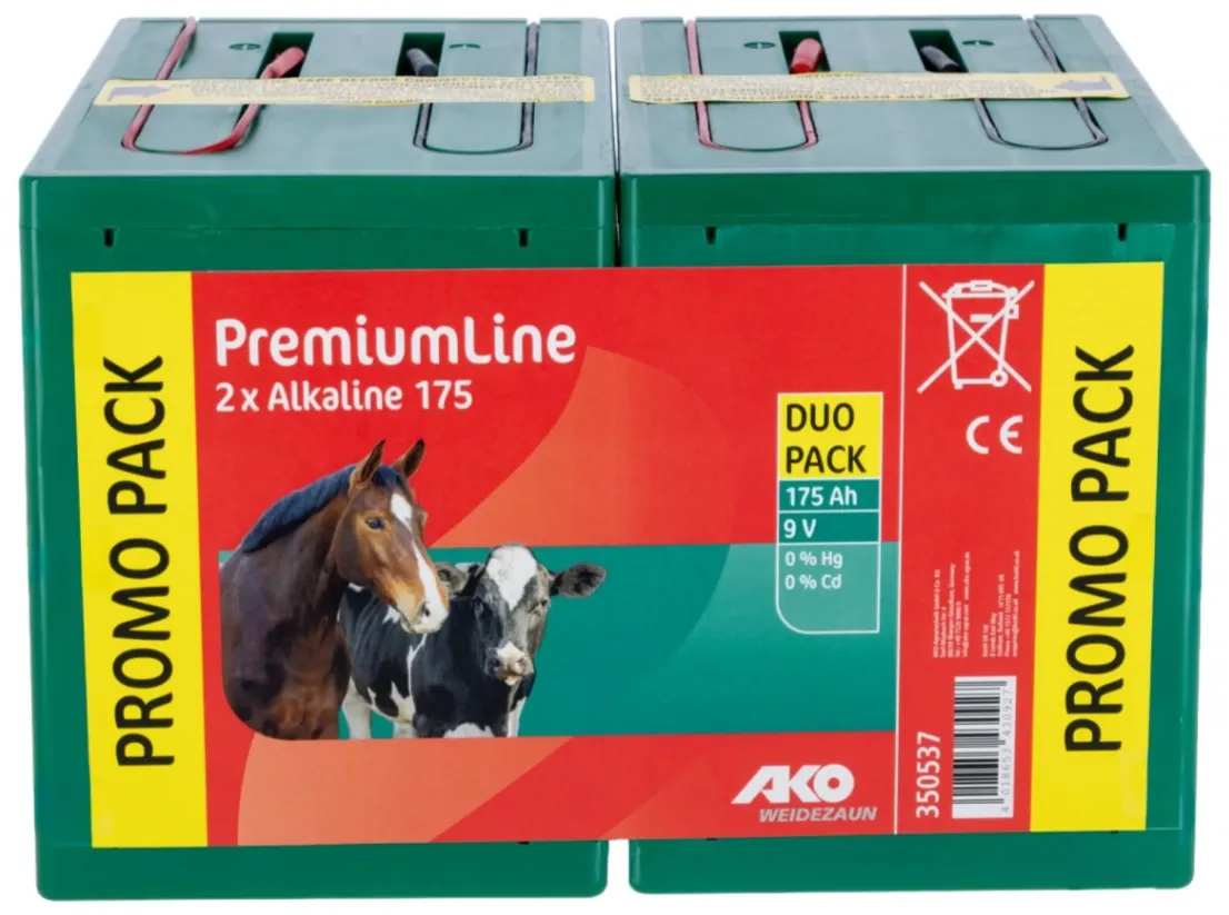 Pack 2 Piles alcaline 9 volts - Kerbl