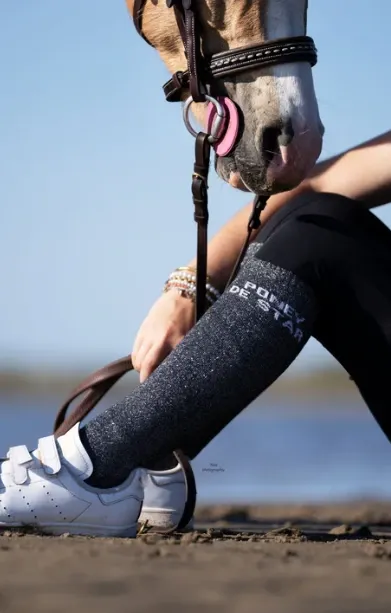 CHAUSSETTES PONEY DE STAR NOIR - Equislay