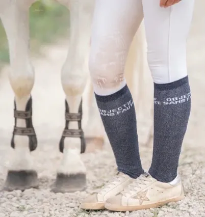 CHAUSSETTES OBJECTIF SANS FAUTE BLEU MARINE - Equislay