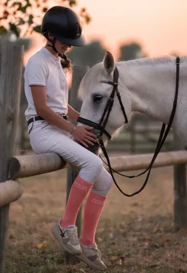 Chaussettes Horse Addict Corail Mollets Fins (36/39) - Equislay