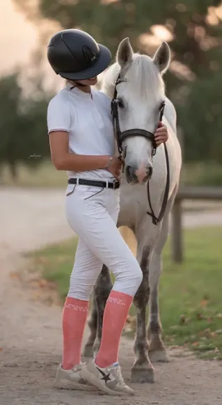 Chaussettes Poney de Star Corail Mollets Fins (36/39) - Equislay