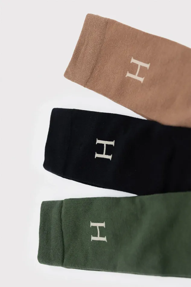 Chaussettes Carly (x3) Trefle/Noir/Moka - Harcour
