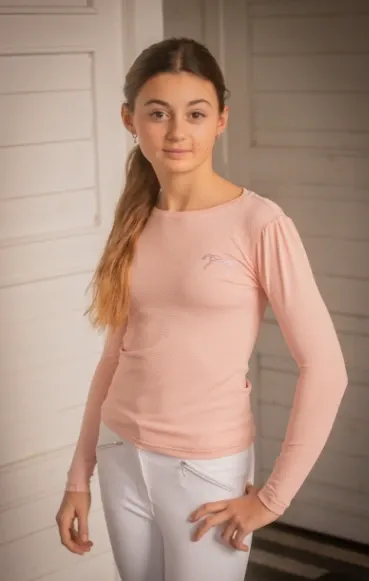 T-shirt Techty Honey Eden by Pénélope Manches Longues - Rose Poudré