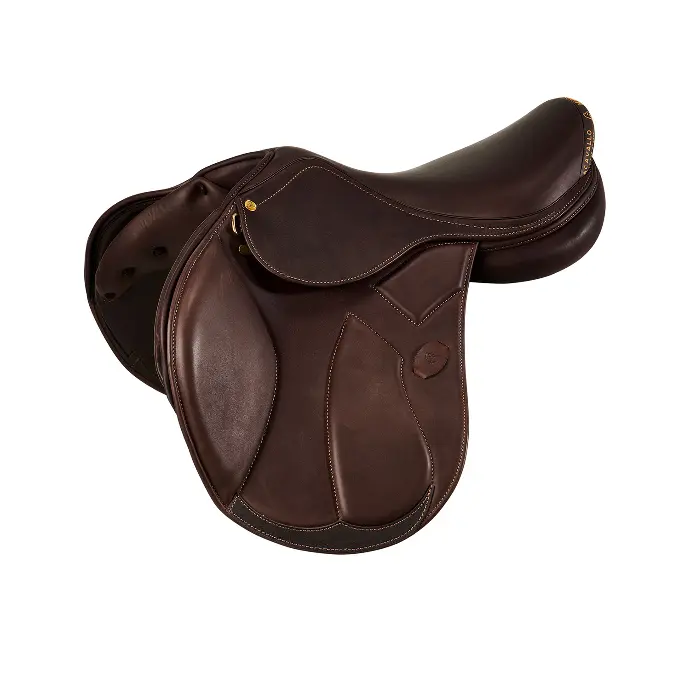 SELLE ACAVALLO MODIGLIANI JUMPING SADDLE WITH LATEX PANELS (Brun, 15")