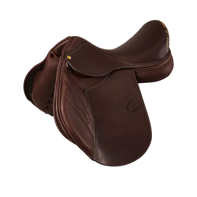 SELLE ACAVALLO BERNINI ALL PORPOSE SADDLE WITH FLOCKED PANELS (Brun, 15.5)