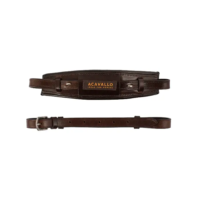 MUSEROLLE ACAVALLO LEATHER NOSEBAND FOR HACKAMORE (Brun)