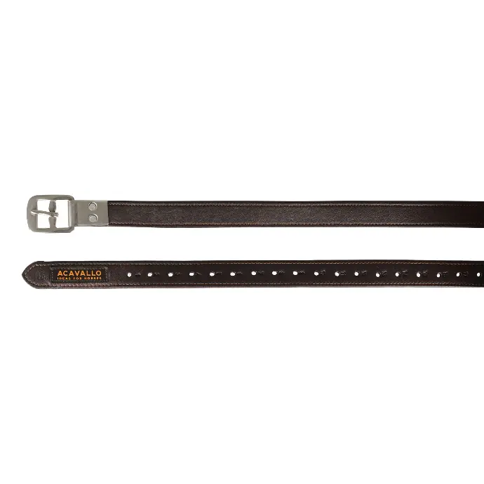 ETRIVIERES ACAVALLO CALFSKIN STIRRUP LEATHERS WITH INCAPSULATED SHAPED BUCKLE  (Brun, 135cm)