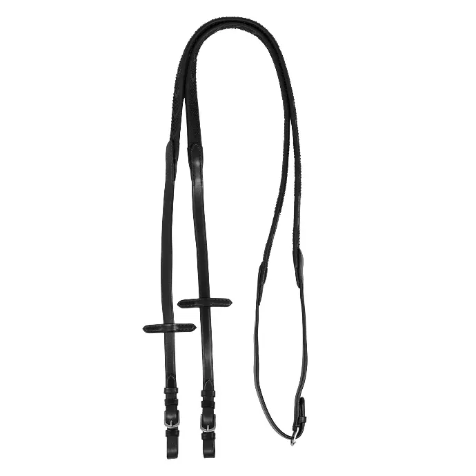 RENES ACAVALLO KRIS PRO SOFT TOUCH RUBBER - REINS 5/8" (Noir)