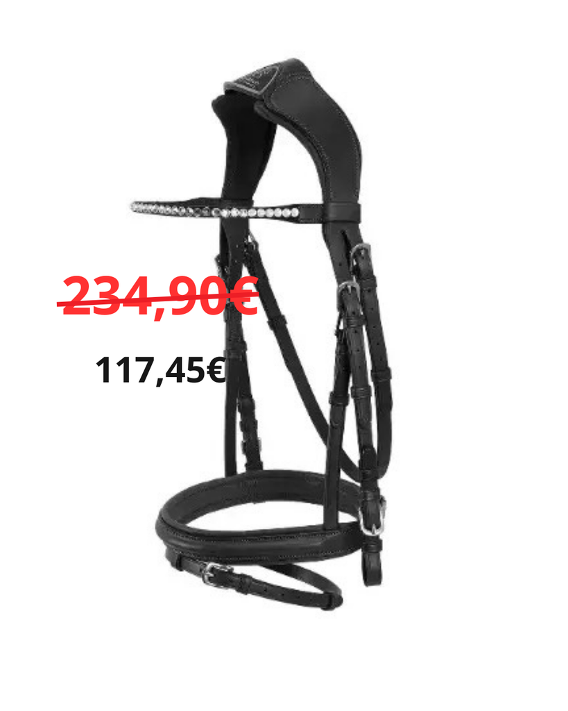 BRIDON ACAVALLO CUPIDO LEATHER BRIDLE  (Noir, Cob)