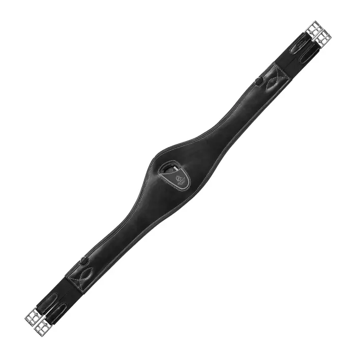SANGLE ACAVALLO LEATHER ANATOMIC GIRTH  (Noir, 110cm)