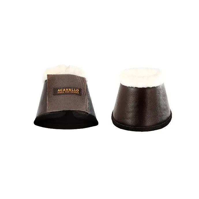 CLOCHES ACAVALLO ECO-LEATHER BELL BOOTS WITH VELCRO FASTENING