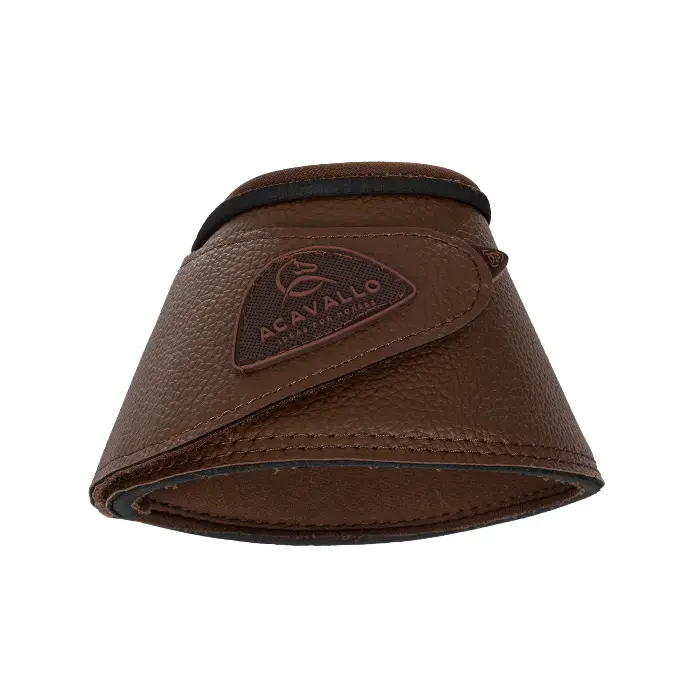 CLOCHES ECO ACAVALLO  LEATHER BELL BOOTS WITH VELCRO FASTENING