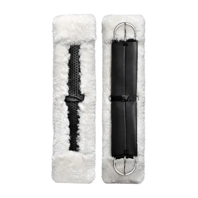 ACAVALLO WESTERN CLASSIC GEL GIRTH SAVER WITH SHEEPSKIN  (M (32-34 in))