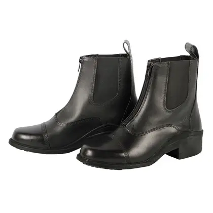 Boots Jodhpur cuir Zipper  (Noir, 35)