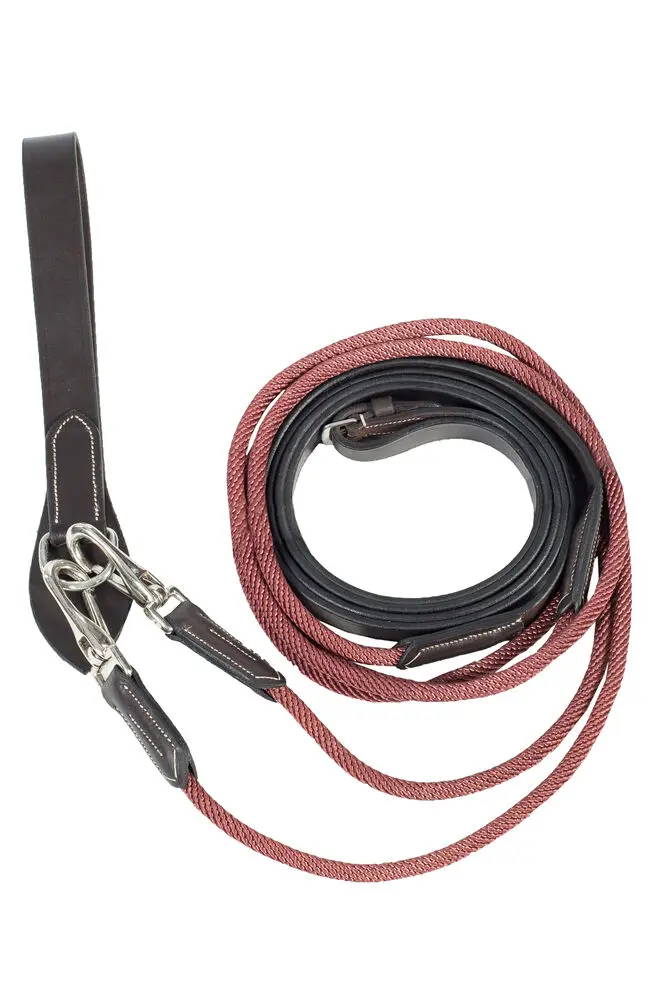 Rênes cuir/nylon type allemandes Horze Sparta   (P/S)