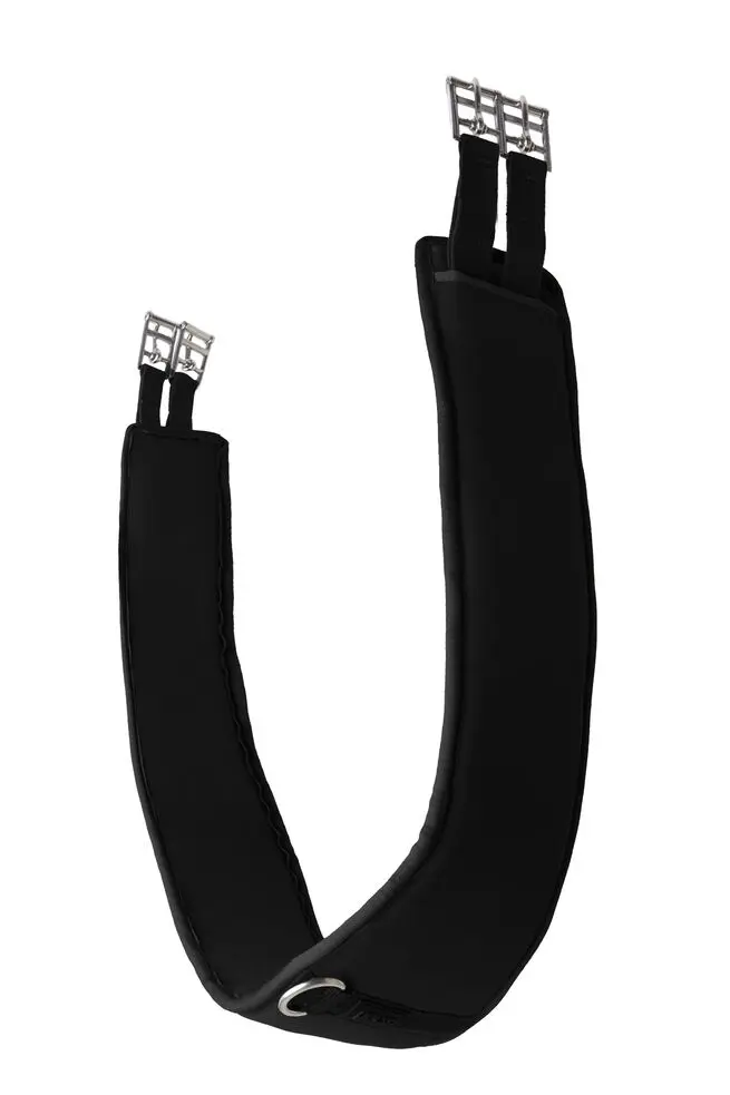 Sangle préformée néoprène Horze Frontera avec élastique    (Noir, 115cm)
