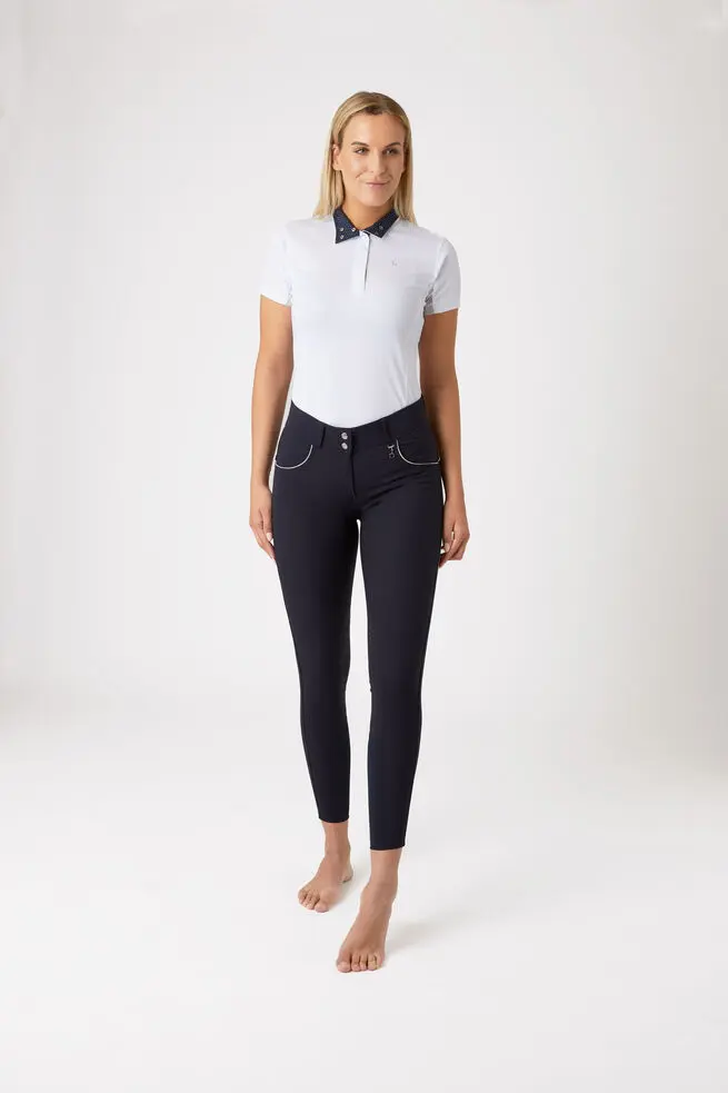 Pantalon d'équitation taille haute basanes silicone Horze Aubrey, femme     (D34)