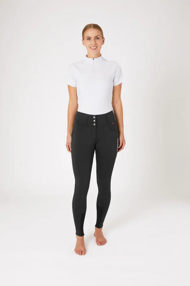 Pantalon d'équitation à fond intégral Meghan B Vertigo taille haute pour femme    (Noir, D34)
