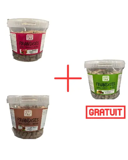 PACK Friandises, Bonbons  HIPPOTONIC 3KG  2+1 GRATUIT.