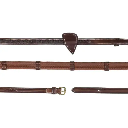 Rênes Caoutchouc 1/2" avec 7 arrêtoirs et finition tressé - D Collection - Dy'on