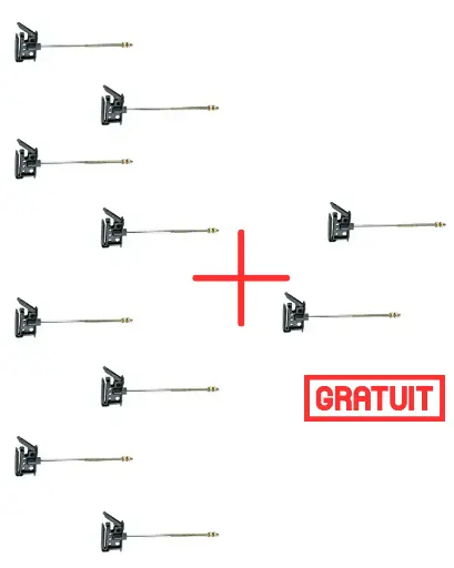 Pack 8 sachets + 2 sachets gratuits.Isolateur écarteur à clip (10pcs par sachet)