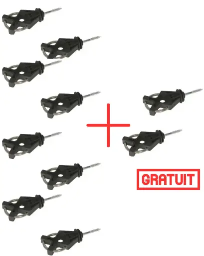 Pack 8 sachets + 2 sachets gratuit. Isolateur de porte X³  (10pcs par sachet)