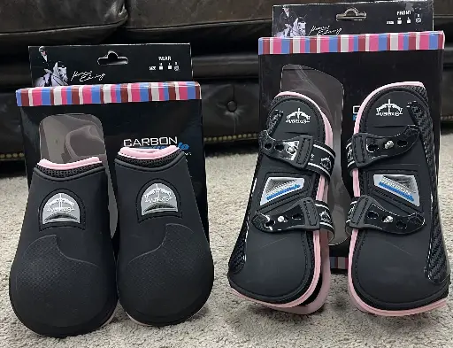 ENSEMBLE VEREDUS CARBON GEL VENTO FRONT + CARBON GEL VENTO REAR BLACK/LIGHT PINK TAILLE S