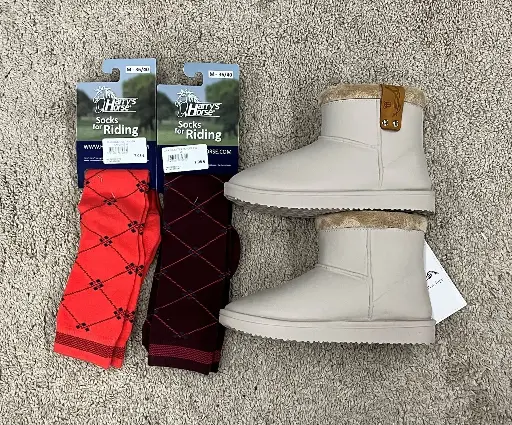 Ensemble Boots Pénélope Pointure 40 Gris Glacier + 2 Paires de Chaussettes