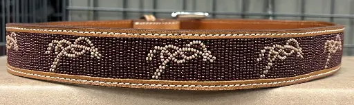 CEINTURE PEARLOG Pénélope COGNAC/CARAMEL 80CM