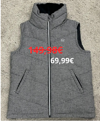 GILET DAME SANS MANCHES HARCOUR  NOIR/BLANC S