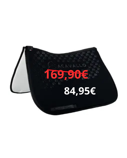 TAPIS / AMORTISSEUR ACAVALLO  LYCRA DRESSAGE SADDLE PAD WITH SILICONE GRIP AND BAMBOO FIBER